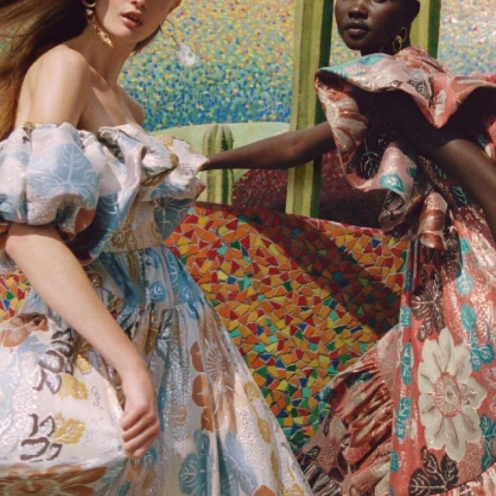 NWOT 12023 ULLA JOHNSON Izra Jacquard Maxi Dress in Ocean Jasper M $2,490 - Picture 12 of 16